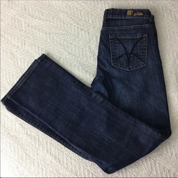 Kut from the Kloth Farrah Baby Boot Cut Jeans Sz 6 - Picture 3 of 8